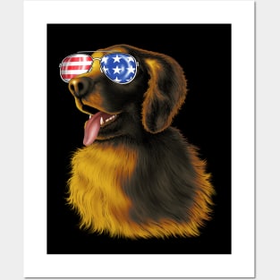 Golden Retriever American sunglasses Posters and Art